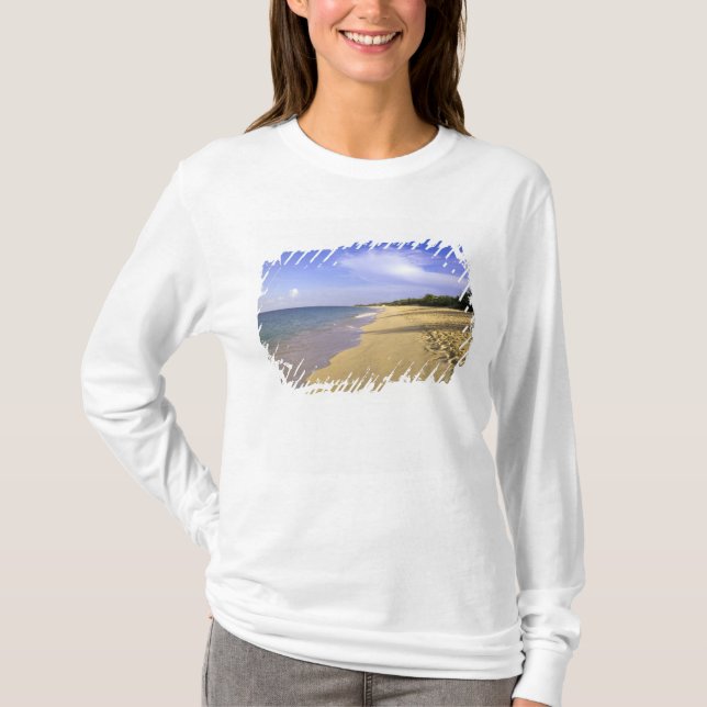 Camiseta praia Baie Longue Long Bay, St. Martin, (Frente)