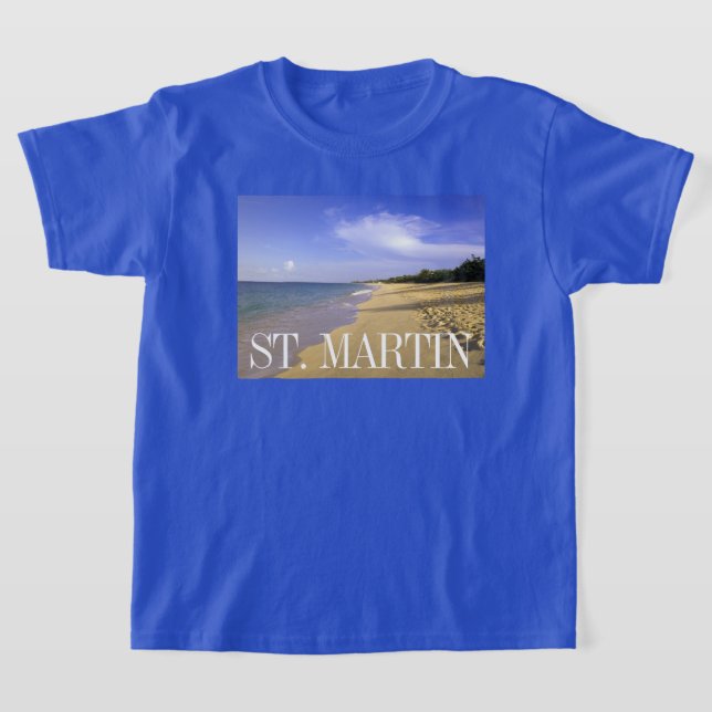 Camiseta Praia Baie Longue Long Bay, St. Martin (Postura )