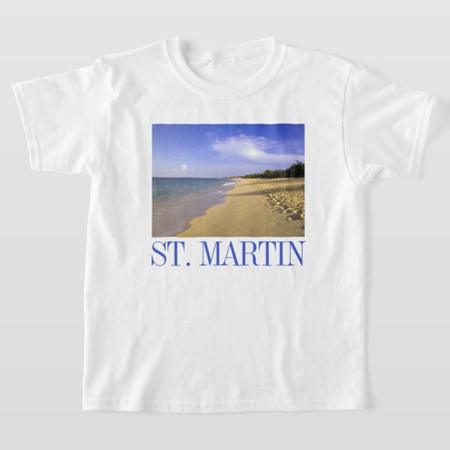 Camiseta Praia Baie Longue, St. Martin (Postura )