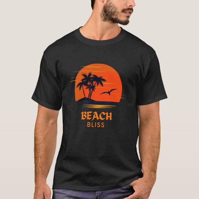 Camiseta Praia Bliss: Sol em Crise (Frente)