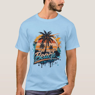 Camiseta “Praia” Brilho Espalhado