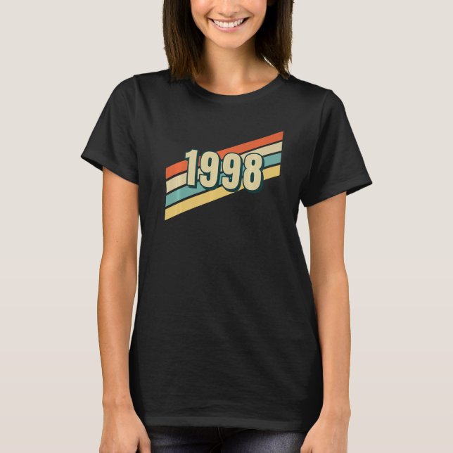 Camiseta Praia Clássica 80s de 1998 Retro-Estético Bir (Frente)