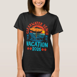 Camiseta Praia Clearwater Flórida 2026 Férias em Família Ve