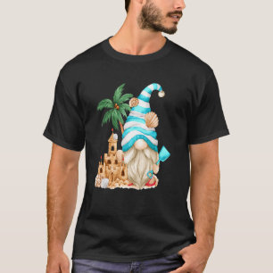 Camiseta Praia Com Chinelos E Castelo De Areia