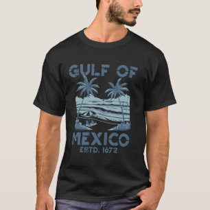 Camiseta Praia Costeira Do Golfo Do México Retro Estd 1672