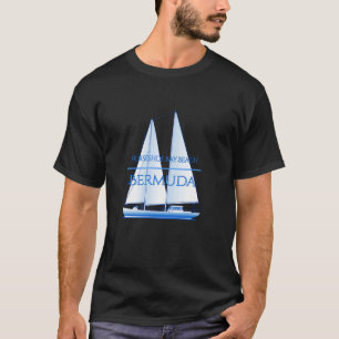 Camiseta Praia da Baía da Ferradura Bermudas Barco de Vela
