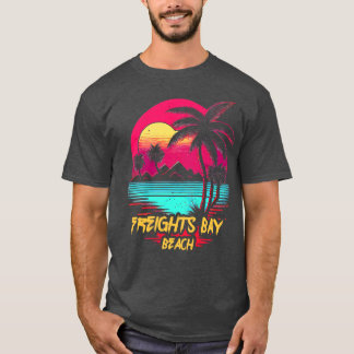 Camiseta Praia da Baía de Freights de Praia Retrowave