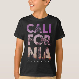 Camiseta Praia da Califórnia Sonhando Palmeira Verão Férias