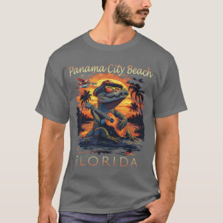 Camiseta Praia da Cidade do Panamá Flórida Férias Jacaré Fo