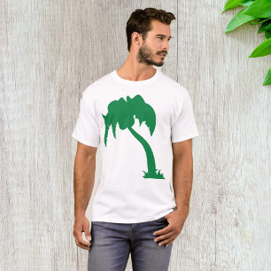 Camiseta Praia da Ilha Verde da Árvore Tropical da Palmeira