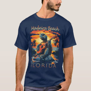 Camiseta Praia da Madeira Flórida Férias Tartaruga para Hom