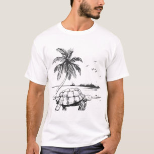 Camiseta Praia da Tartaruga Marinha Palma do Mar Turquesa