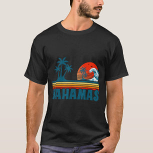 Camiseta Praia das Bahamas Férias de Verão Tropicais Palmei