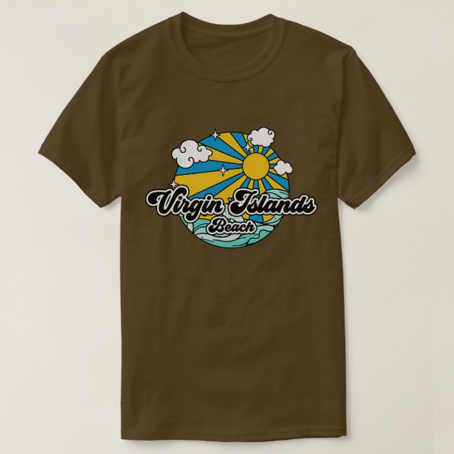 Camiseta praia das Ilhas Virgens (Frente do Design)