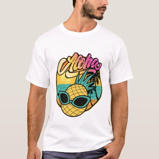 Camiseta Praia de Abacaxi Aloha (Frente)
