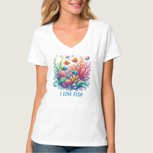 Camiseta Praia de amantes de peixe bonito