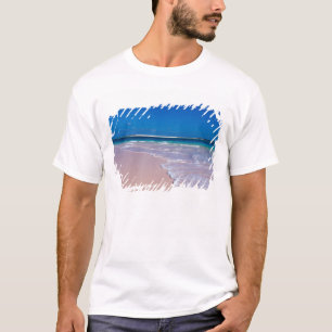 Camiseta Praia de areia rosa na Baía de Conch, Ilha do Gato
