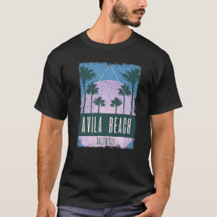 Camiseta Praia de Avila Califórnia CA Vaporwave Vintage Ret