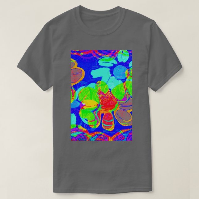 Camiseta Praia de Barcelona e triquete colorido estilo surf (Frente do Design)