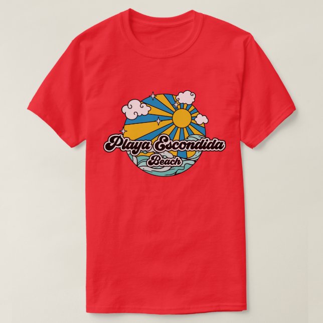 Camiseta praia de Beaches Playa Escondida (Frente do Design)