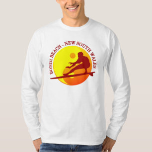 Camiseta Praia de Bondi do surfista do zen (Sunburst)