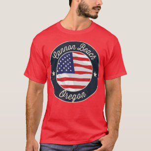 Camiseta Praia de Canhão - Tubo de Souvenir, Oregon, Patrió
