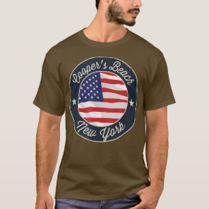 Camiseta Praia de Cooper - Patriótica New York Souvenir T-S