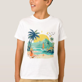 Camiseta Praia de Descanso para o Verão