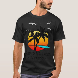 CAMISETA PRAIA DE DESTINO TROPICAL PUERTO VALLARTA MÉXICO