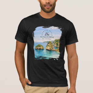Camiseta Praia de Diamante Bali Aquarela Mar Turquesa