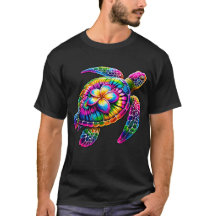 Praia de Férias Hawaii Sea Turtle Tie-Dye Hawaii