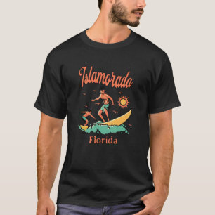 Camiseta Praia de Islamorada FL Flórida Surfista Surfando P