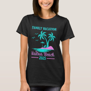 Camiseta Praia de Kailua no Havaí Férias em Família 2025 Pa