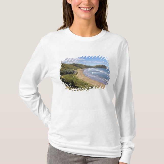 Camiseta Praia de Makorori perto de Gisborne, Eastland, Nov (Frente)