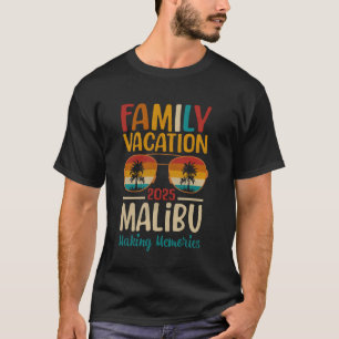 Camiseta Praia de Malibu Califórnia Férias de Família Combi