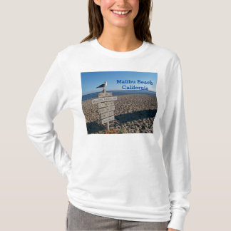 Camiseta Praia de Malibu - Símbolo de Seagull de Paraíso