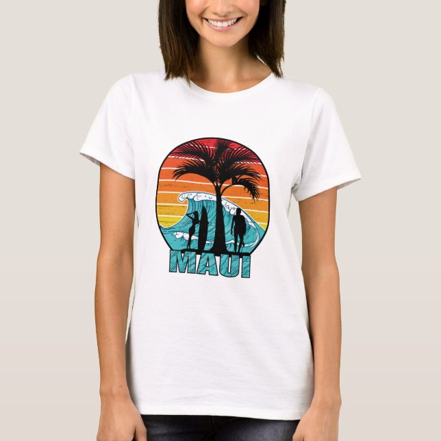 Camiseta Praia de Maui Havaí (Frente)