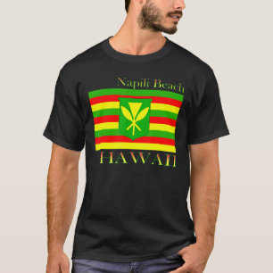 Camiseta Praia de Napili Ilhas Hawaii Praia de Bandeira do 