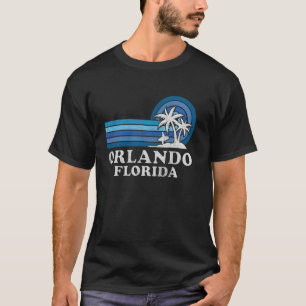 Camiseta Praia de Orlando Flórida Família Vintage Verão Fér