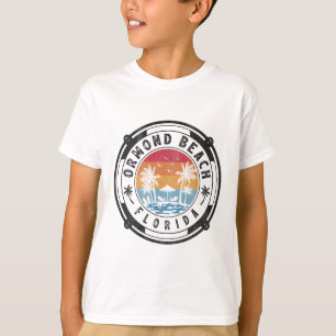 Camiseta Praia de Ormond Flórida Férias de Verão Vintage Pô