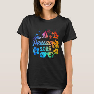 Camiseta Praia de Pensacola Flórida 2026 Férias Tie Dye Ver