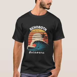 Camiseta Praia de Rehoboth Delaware Mulheres Homens Surfboa