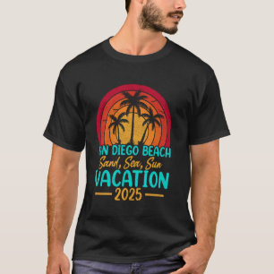 Camiseta Praia de San Diego Califórnia Areia Mar Sol Férias