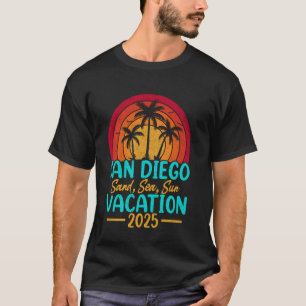 Camiseta Praia de San Diego Califórnia Areia Mar Sol Férias