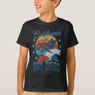Camiseta Praia de San Diego Califórnia Surf Vintage Férias