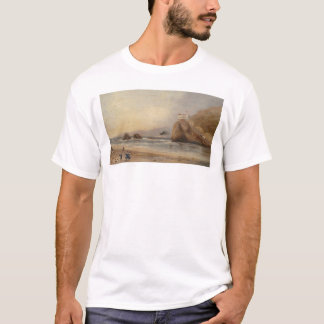 Camiseta Praia de SF, rocha do selo, e casa do penhasco
