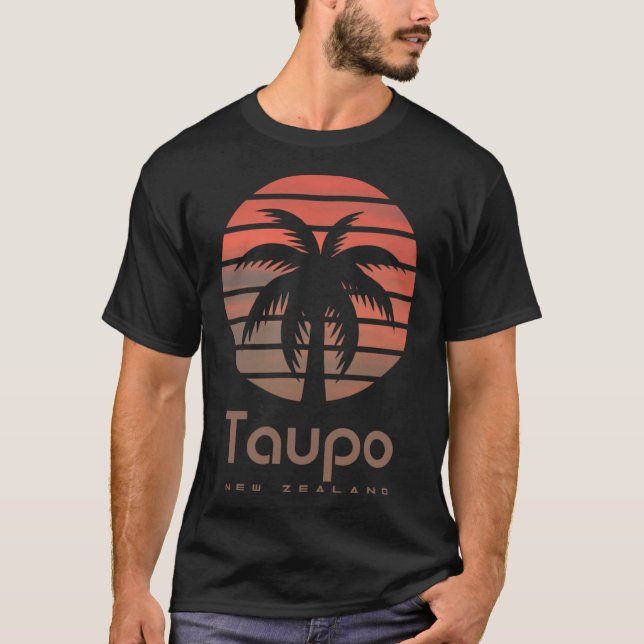 Camiseta Praia de Souvenir, Viagem de Feriado da Nova Zelân (Frente)