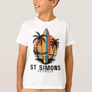 Camiseta Praia de St Simons Geórgia Surfe Surfista _1