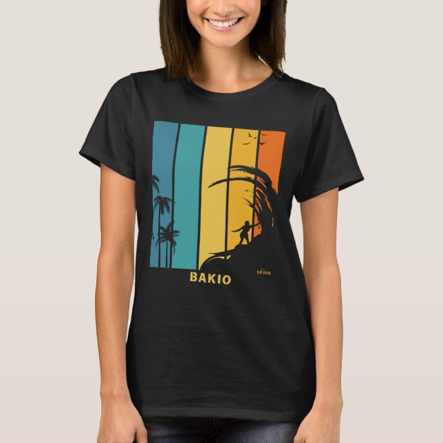 Camiseta Praia de Surf Bakio Espanha (Frente)