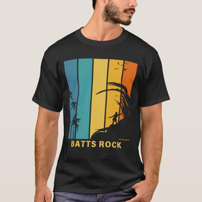 Camiseta Praia de Surf Batts Rock Barbados (Frente)